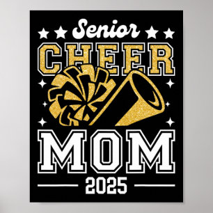 Senior Cheer Mom 2025 Graduation Support Cheerlead Poster