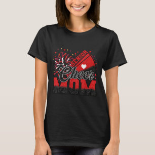Senior Cheer Mom 2026 Red And Black Cheer Mom Chee T-Shirt