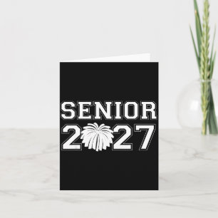 Senior cheerleader cheer class of 2027 graduation card