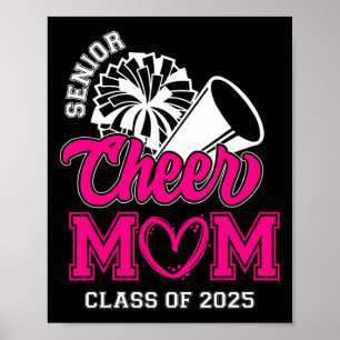 Senior Cheerleader Mom Cheer Cl Of 2025 Graduation Poster