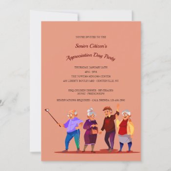 Senior Citizen Day Invitation by PixiePrints at Zazzle