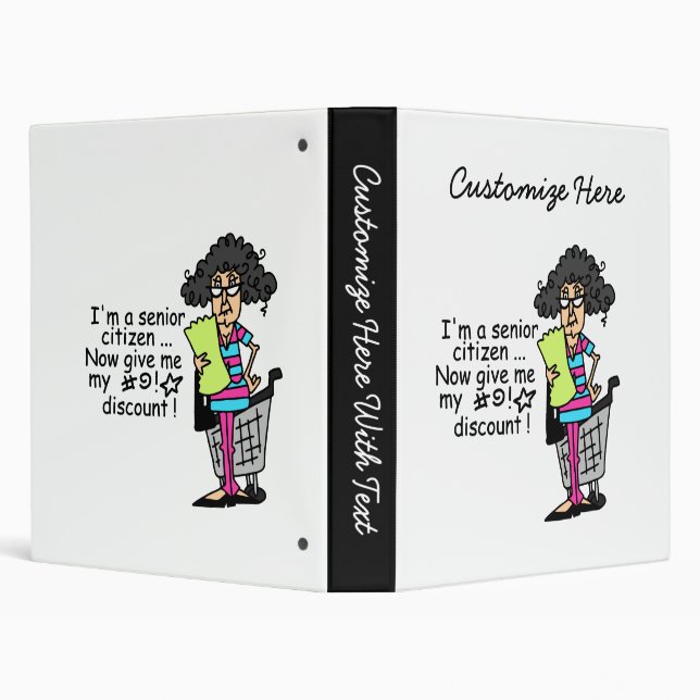 Senior Citizen Discount 3 Ring Binder (Background)
