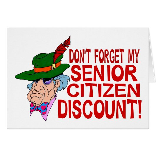 Senior Citizen Discount Cards (Front Horizontal)