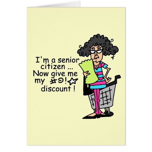 Senior Citizen Discount Cards (Front)