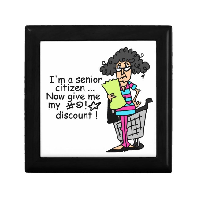 Senior Citizen Discount Keepsake Box (Front)