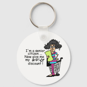 Senior Citizen Discount Keychain