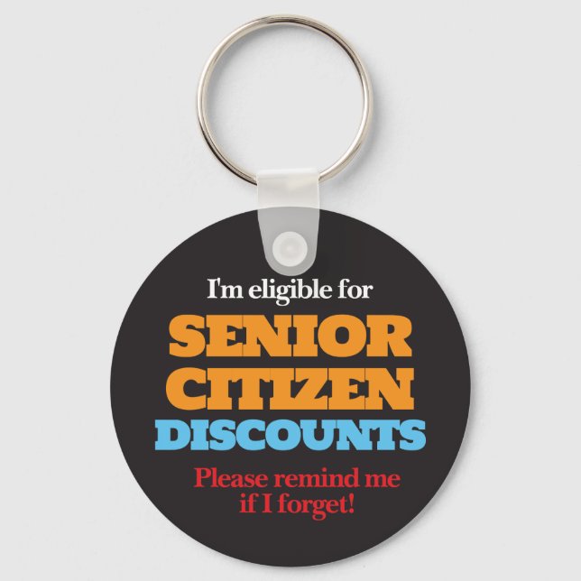 Senior Citizen Discount Moments Keychain (Front)