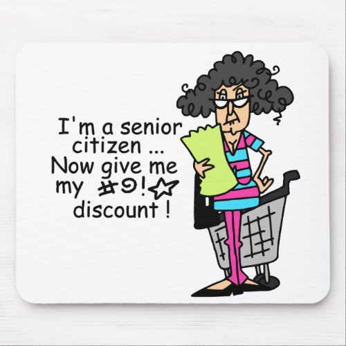 Senior Citizen Discount Mouse Pad