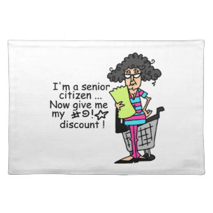 Senior Citizen Discount Placemat