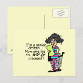 Senior Citizen Discount Postcard | Zazzle