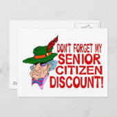 Senior Citizen Discount Postcard (Front/Back)