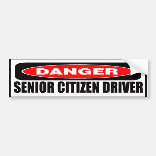 Senior Citizen Driver Bumper Sticker