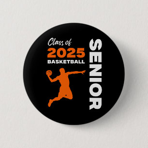 Senior Cl Of 2025 Basketball Sports Seniors Boys T Button