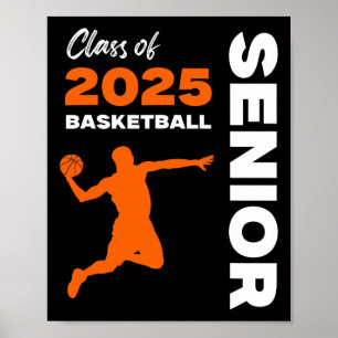 Senior Cl Of 2025 Basketball Sports Seniors Boys T Poster