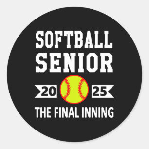 Senior Cl Of 2025 Softll Senior Night Graduation P Classic Round Sticker