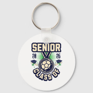Senior Cl Of 2026 Graduation 2026 School Soccer Pl Keychain