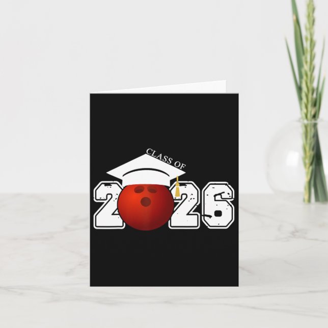 Senior Cl Of 2026 Graduation Bowling Graduate Gift Card (Front)