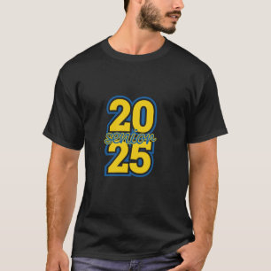 Senior Class 2025 School Colors Blue Gold High Sch T-Shirt