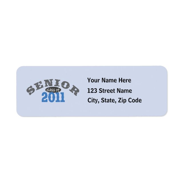 Senior Class of 2011 Label (Front)