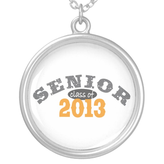 Senior Class of 2013 Silver Plated Necklace (Front)