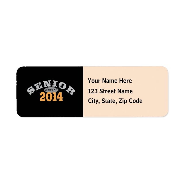 Senior Class of 2014 Label (Front)