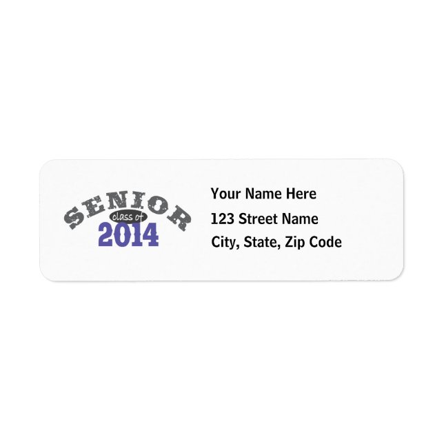 Senior Class of 2014 Label (Front)