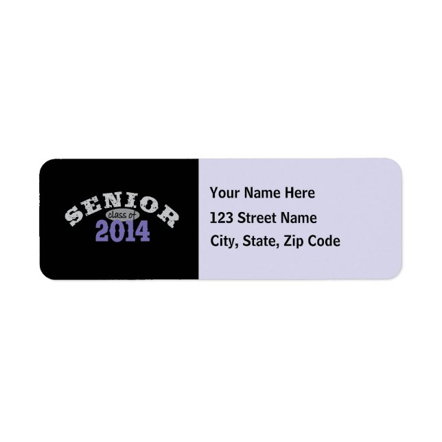 Senior Class of 2014 Label (Front)