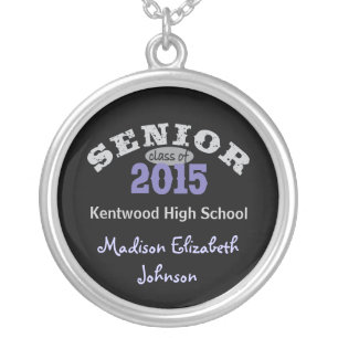 Senior Class of 2015 Silver Plated Necklace