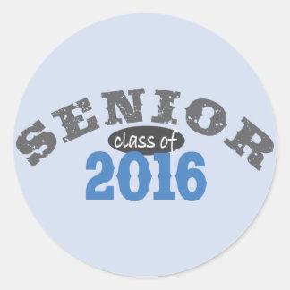 Senior Class of 2016 Blue Classic Round Sticker
