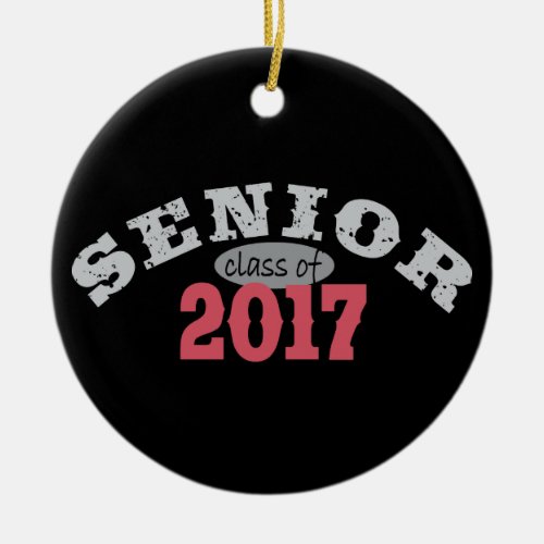 Senior Class of 2017 Red Ceramic Ornament