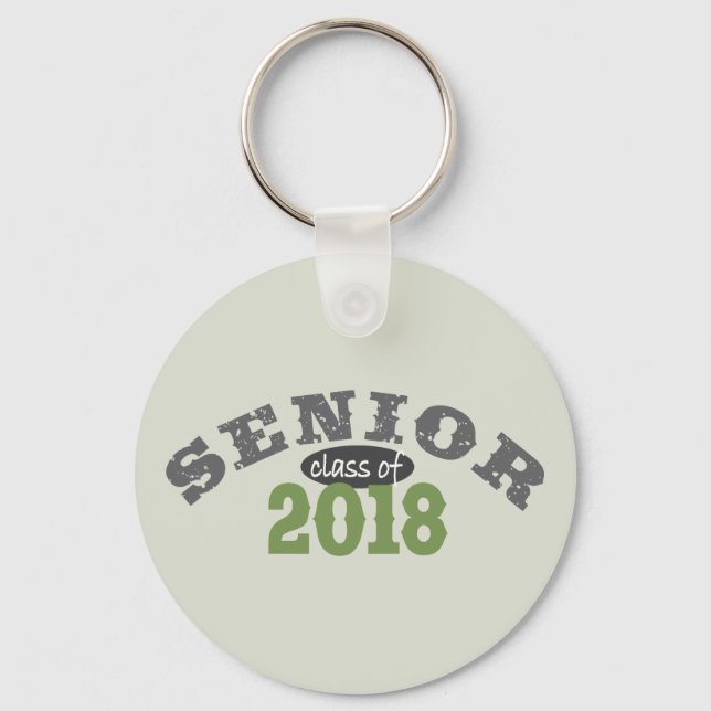 Senior Class of 2018 Green Keychain (Front)
