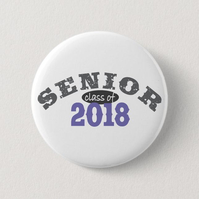 Senior Class of 2018 Purple Button (Front)