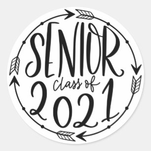 Senior Class Of 2021 Classic Round Sticker