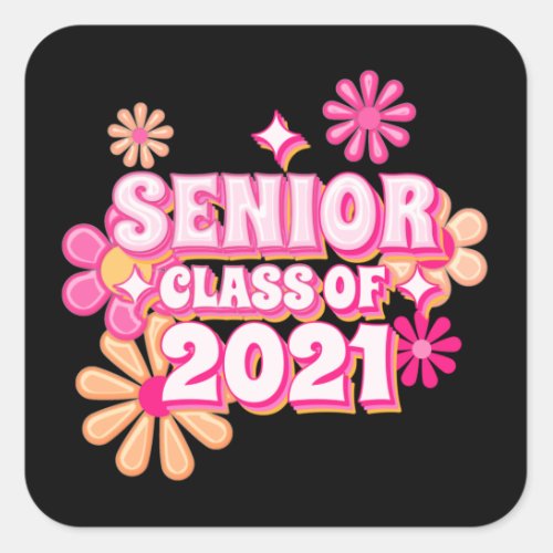Senior Class of 2021 Graduate Square Sticker