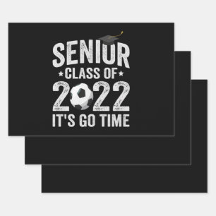 Senior Class of 2022 It's Go Time Funny Graduate Wrapping Paper Sheets