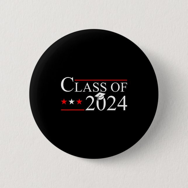 Senior class of 2024 high school student button (Front)