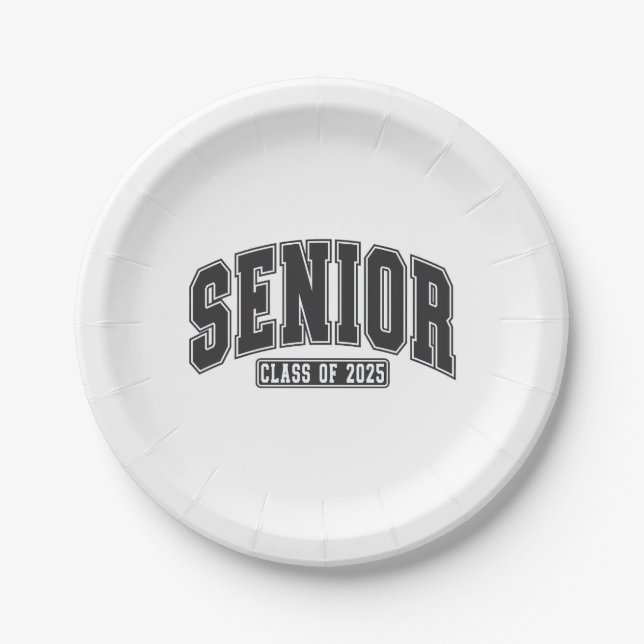 Senior Class of 2025 Class of 2025 Graduation  Paper Plates (Front)