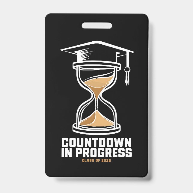 Senior Class Of 2025 Countdown to Graduation Gift Badge (Front)