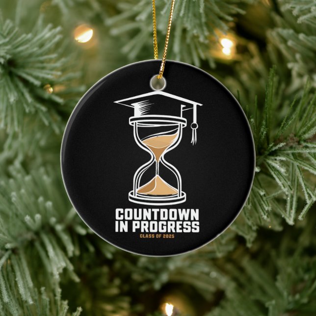 Senior Class Of 2025 Countdown to Graduation Gift Ceramic Ornament (Tree)