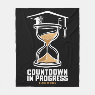 Senior Class Of 2025 Countdown to Graduation Gift Fleece Blanket