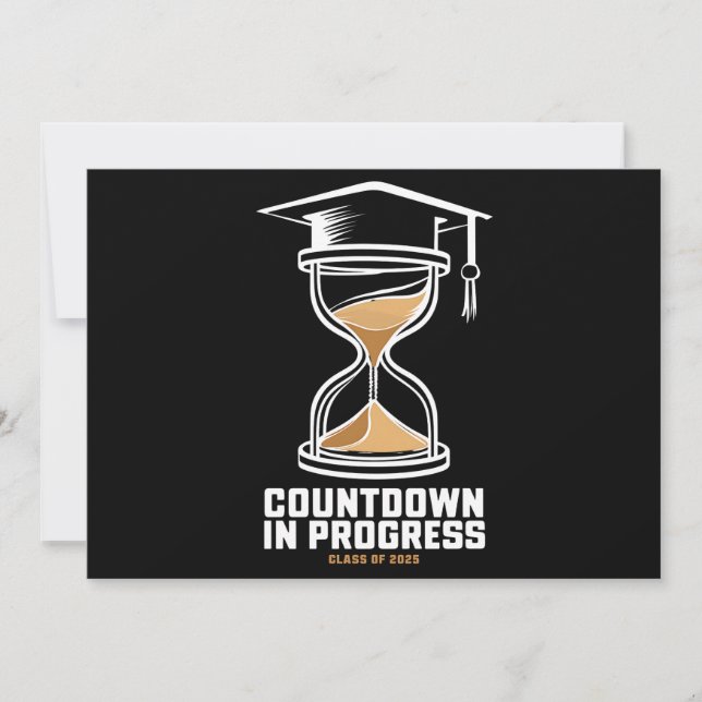 Senior Class Of 2025 Countdown to Graduation Gift Invitation (Front)