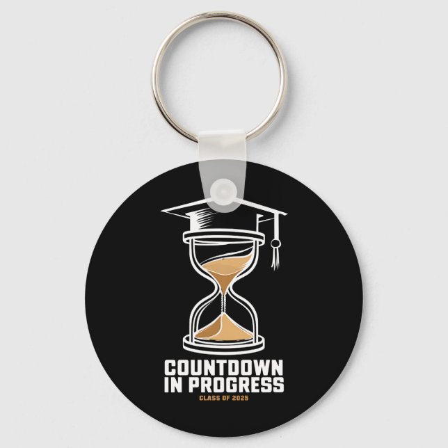 Senior Class Of 2025 Countdown to Graduation Gift Keychain (Front)