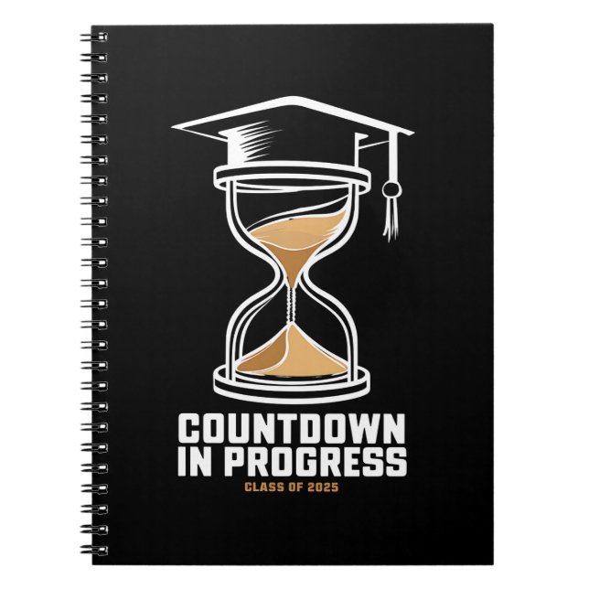 Senior Class Of 2025 Countdown to Graduation Gift Notebook (Front)