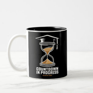 Senior Class Of 2025 Countdown to Graduation Gift Two-Tone Coffee Mug