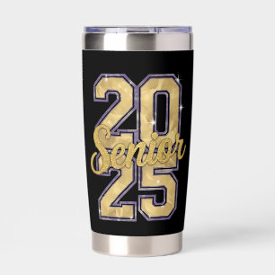 Senior Class Of 2025 Gold Graduation Graduate Insulated Tumbler