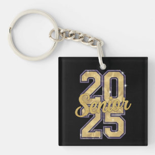 Senior Class Of 2025 Gold Graduation Graduate Keychain