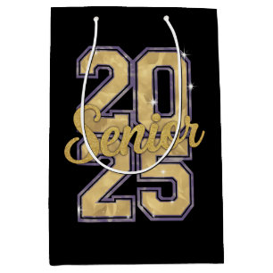 Senior Class Of 2025 Gold Graduation Graduate Medium Gift Bag
