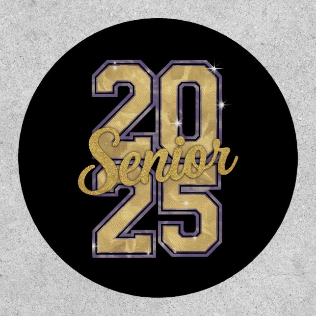 Senior Class Of 2025 Gold Graduation Graduate Patch (Front)