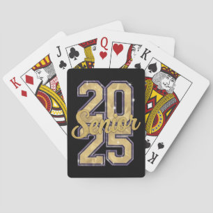 Senior Class Of 2025 Gold Graduation Graduate Poker Cards