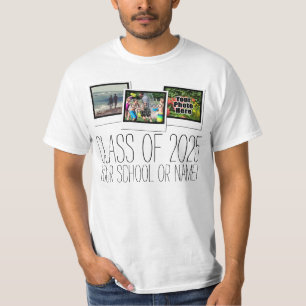 Senior Class of 2025 Graduation Photo Custom T-Shirt